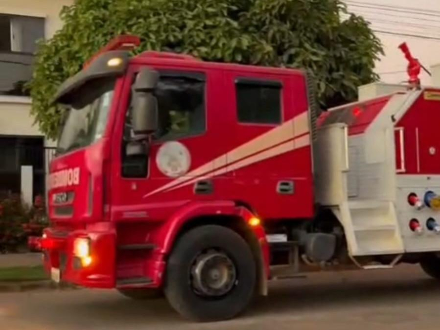 Corpo de Bombeiros combate incêndio em apartamento de edifício residencial em Lucas do Rio Verde